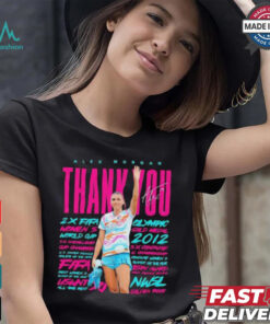 Alex Morgan Womens Soccer thank you signature 2024 shirt