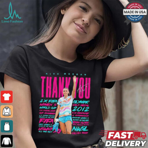 Alex Morgan Womens Soccer thank you signature 2024 shirt
