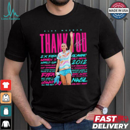 Alex Morgan Womens Soccer thank you signature 2024 shirt