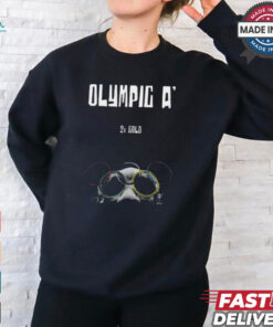 Alysha Clark Wearing Olympic A 2X Gold t shirt