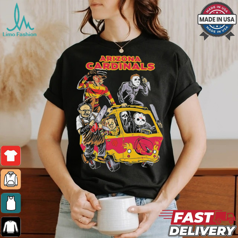 Arizona Cardinals NFL Horror Characters Movie Hippie Halloween Shirt Arizona Cardinals NFL Horror Characters Movie Hippie Halloween Shirt