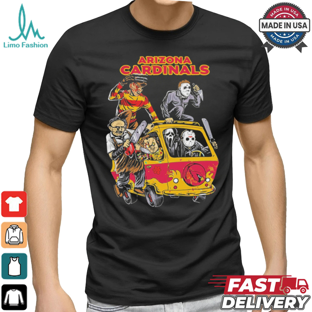 Arizona Cardinals NFL Horror Characters Movie Hippie Halloween Shirt Arizona Cardinals NFL Horror Characters Movie Hippie Halloween Shirt