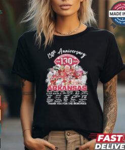 Arkansas Razorbacks 130th Anniversary 1894 2024 Thank You For The Memories Signatures Shirt