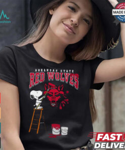 Arkansas State Red Wolves Snoopy Painting Shirt