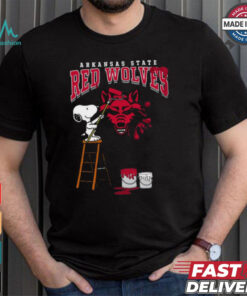 Arkansas State Red Wolves Snoopy Painting Shirt