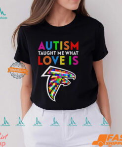 Atlanta Falcons Autism Taught Me What Love Is T Shirt