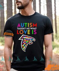 Atlanta Falcons Autism Taught Me What Love Is T Shirt