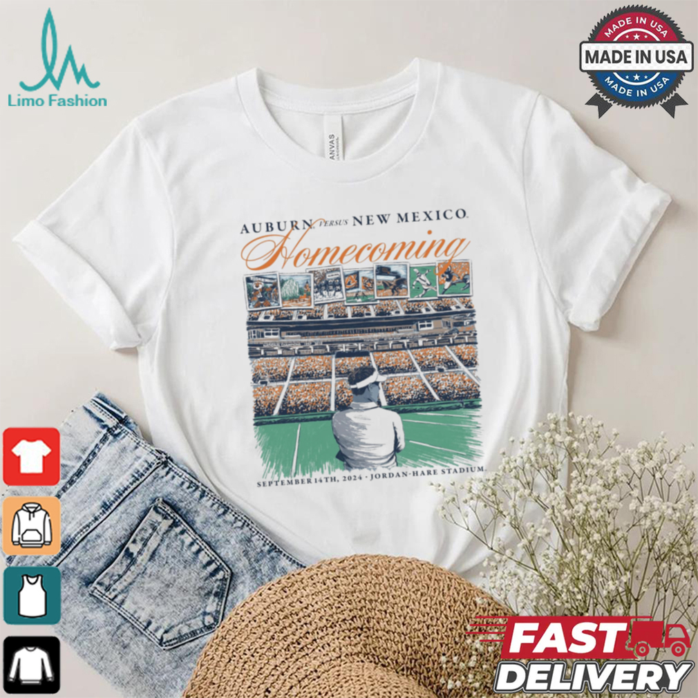 Auburn Tigers vs. New Mexico Homecoming September 14th 2024 Jordan Hare Stadium Shirt Auburn Tigers vs. New Mexico Homecoming September 14th 2024 Jordan Hare Stadium Shirt