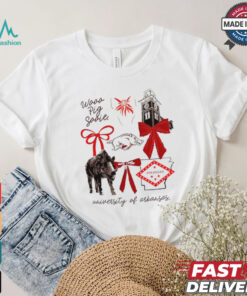 Awesome University Of Arkansas Razorbacks wooo pig sooie Coquette Aesthetic shirt
