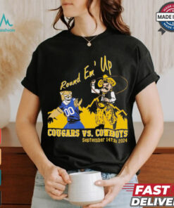 BYU Cougars vs. Wyoming Cowboys round em up shirt