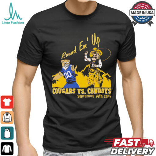 BYU Cougars vs. Wyoming Cowboys round em up shirt