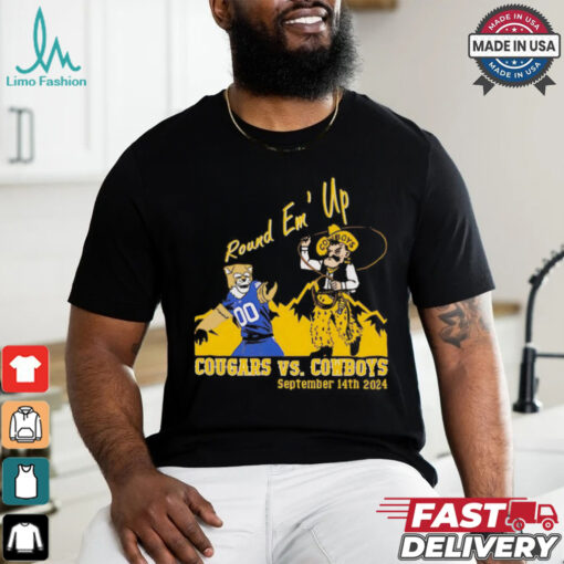 BYU Cougars vs. Wyoming Cowboys round em up shirt