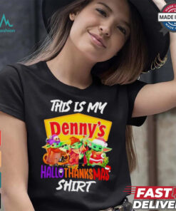 Baby Yoda Denny’s This Is My Hallothanksmas Shirt