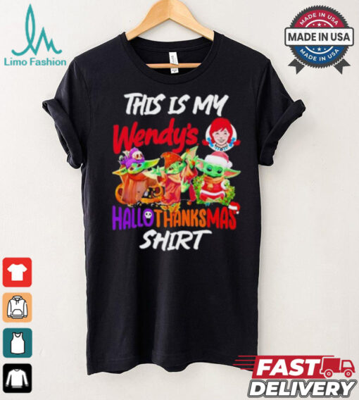 Baby Yoda Wendy’s This Is My Hallothanksmas Shirt