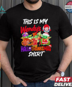 Baby Yoda Wendy’s This Is My Hallothanksmas Shirt