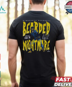 Bailey Ober Minnesota Baseball Bearded Nightmare Signature t shirt