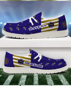 Baltimore Ravens 2024 Version Personalized Hey Dude Shoes