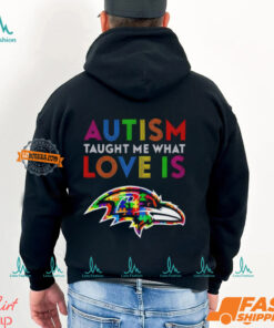 Baltimore Ravens Autism Taught Me What Love Is T Shirt