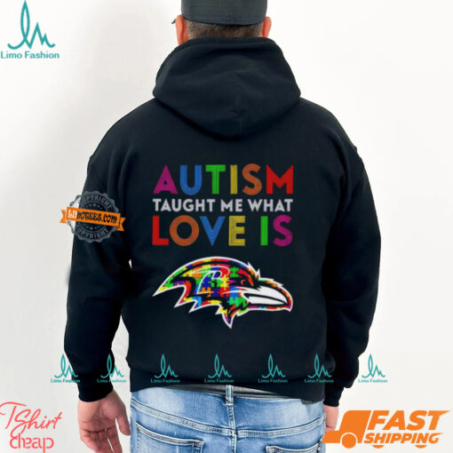 Baltimore Ravens Autism Taught Me What Love Is T Shirt