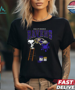 Baltimore Ravens Snoopy Painting Shirt