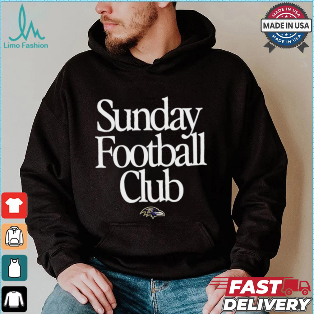 Baltimore Ravens Sunday Football Club Heavyweight T Shirt Baltimore Ravens Sunday Football Club Heavyweight T Shirt