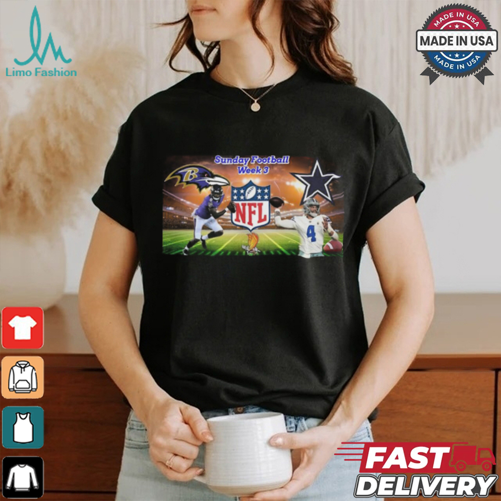 Baltimore Ravens Vs Dallas Cowboys NFL Week 3 Shirt Baltimore Ravens Vs Dallas Cowboys NFL Week 3 Shirt