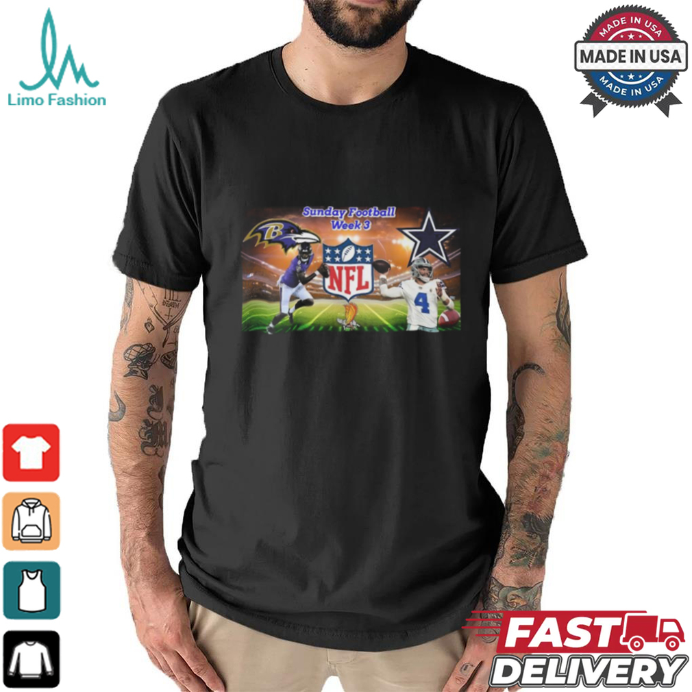Baltimore Ravens Vs Dallas Cowboys NFL Week 3 Shirt Baltimore Ravens Vs Dallas Cowboys NFL Week 3 Shirt