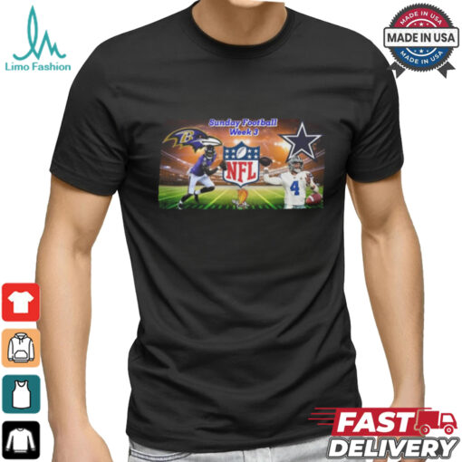 Baltimore Ravens Vs Dallas Cowboys NFL Week 3 Shirt