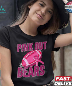 Bears Pink Out Football Tackle Breast Cancer T Shirt