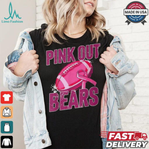 Bears Pink Out Football Tackle Breast Cancer T Shirt