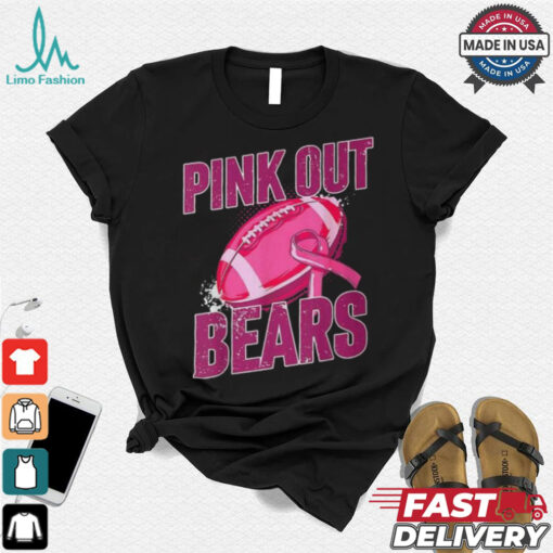 Bears Pink Out Football Tackle Breast Cancer T Shirt