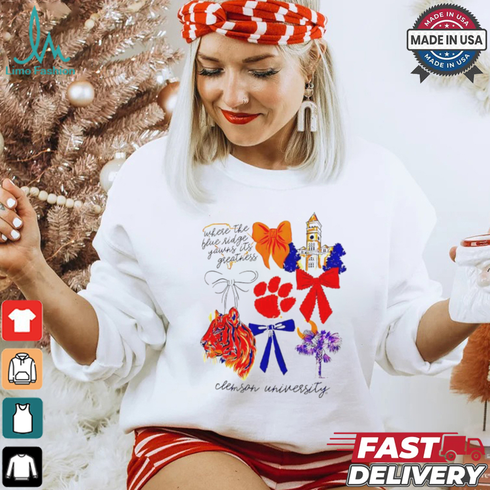 Best University Of Clemson Tigers where the blue ridge yours its greatness Coquette Aesthetic shirt Best University Of Clemson Tigers where the blue ridge yours its greatness Coquette Aesthetic shirt