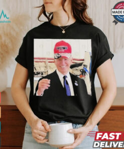 Biden Wearing Trump Maga Hat T Shirt