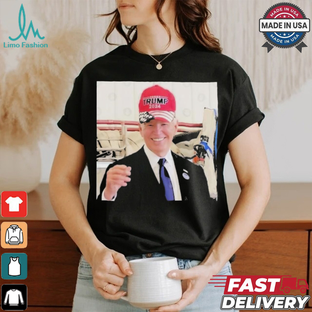 Biden Wearing Trump Maga Hat T Shirt Biden Wearing Trump Maga Hat T Shirt
