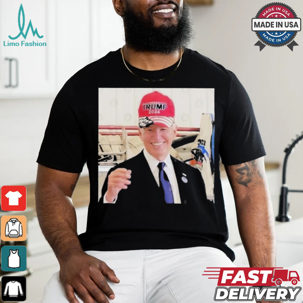 Biden Wearing Trump Maga Hat T Shirt Biden Wearing Trump Maga Hat T Shirt