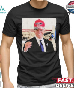 Biden Wearing Trump Maga Hat T Shirt