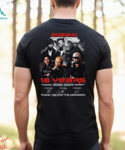 Big Bang 18 Years 2006 2024 Thank You For The Memories T Shirt