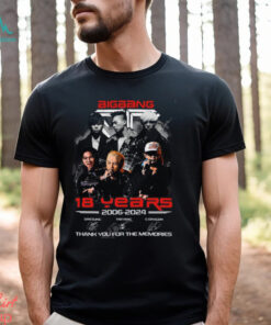 Big Bang 18 Years 2006 2024 Thank You For The Memories T Shirt