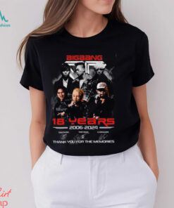 Big Bang 18 Years 2006 2024 Thank You For The Memories T Shirt