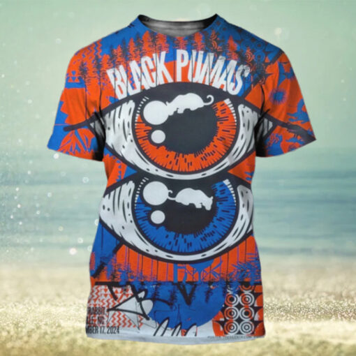 Black Pumas Gig Poster For Show In Asheville NC At Rabbit Rabbit On September 17 2024 All Over Print Shirt