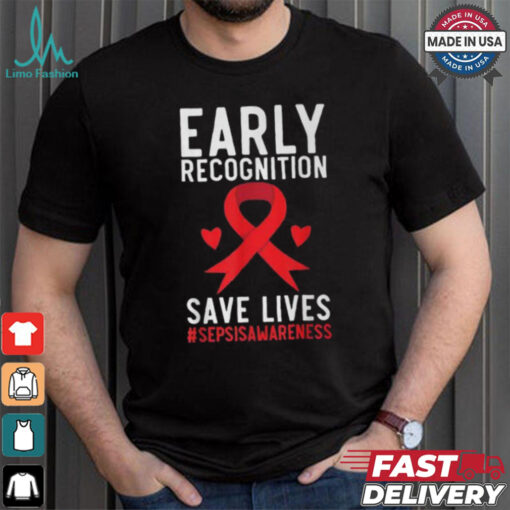 Blood Cancer Awareness Leukemia Lymphoma Myeloma Red Ribbon T Shirt