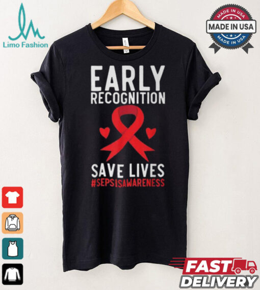 Blood Cancer Awareness Leukemia Lymphoma Myeloma Red Ribbon T Shirt