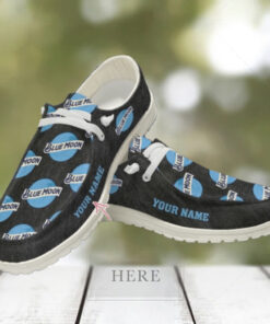 Blue Moon Custom Name Hey Dude Shoes