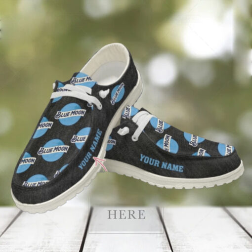 Blue Moon Custom Name Hey Dude Shoes