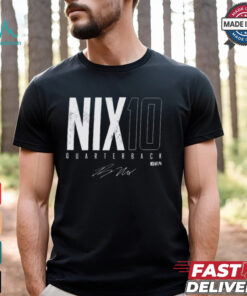 Bo Nix Nix 10 Denver Elite Quarterback Denver Broncos NFL Signature t shirt