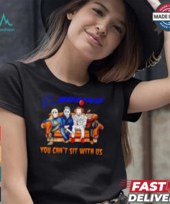 Boeing you can’t sit with us Voorhees Myers Pennywise and Krueger Halloween shirt