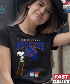 Boise State Broncos Snoopy Painting Shirt