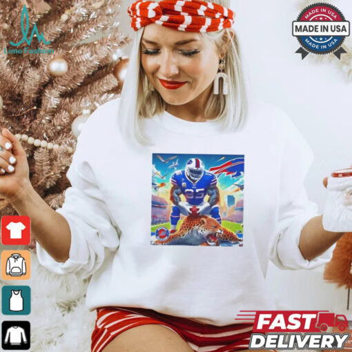 Buffalo Bills Taron Johnson pumped the Jacksonville Jaguars shirt