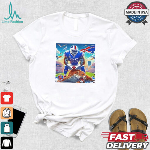 Buffalo Bills Taron Johnson pumped the Jacksonville Jaguars shirt