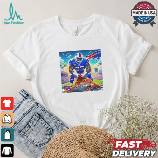 Buffalo Bills Taron Johnson pumped the Jacksonville Jaguars shirt